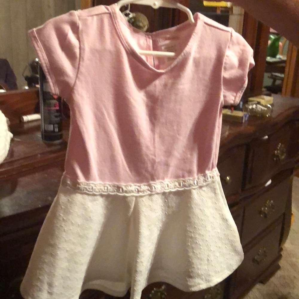 White and light pink dress